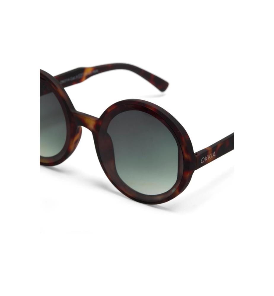 OKKIA - Lunettes de soleil Monica Classic Havana, Lentille verte