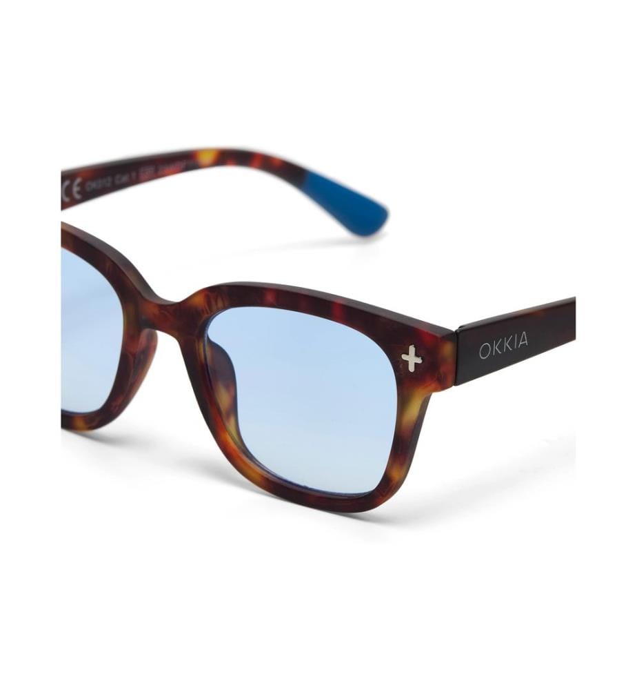 OKKIA - Lunettes de soleil Giovanni Havane, Lentille bleue