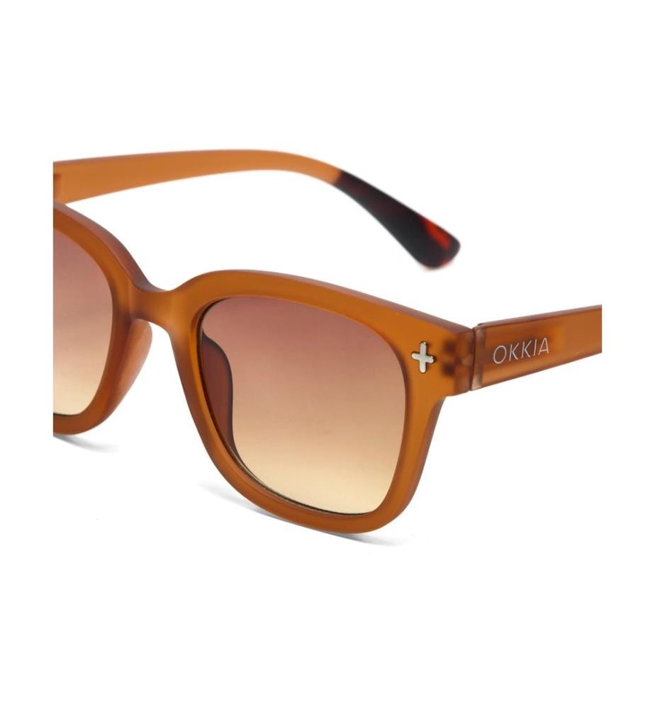 OKKIA - Lunettes de soleil Giovanni Marron translucide
