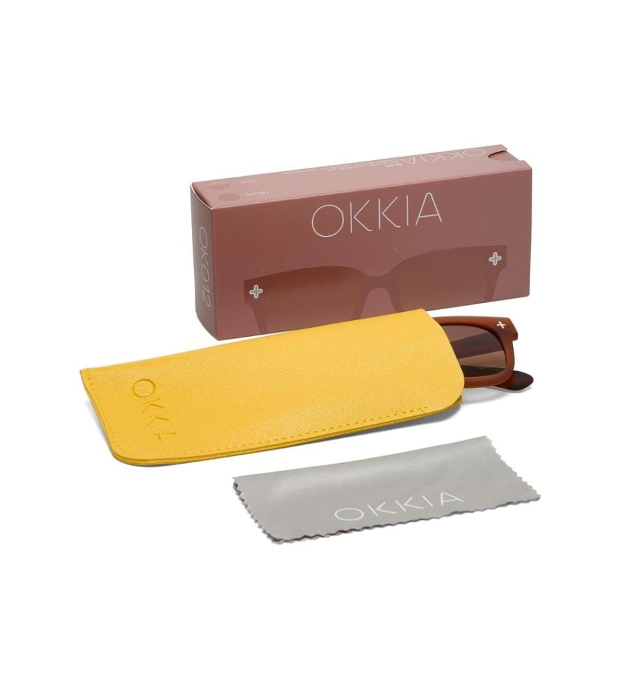 OKKIA - Lunettes de soleil Giovanni Marron translucide
