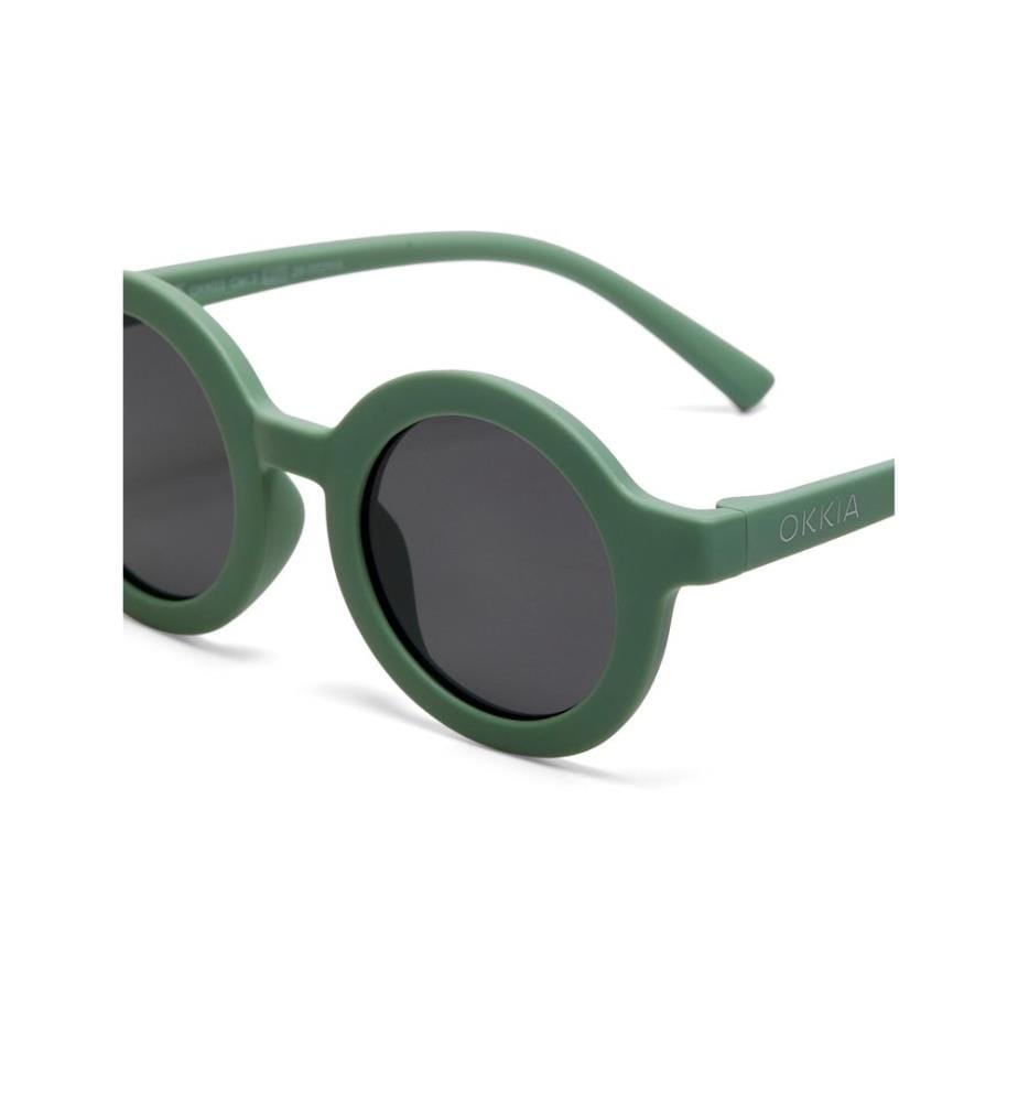 OKKIA - Lunettes de soleil pour enfants Tondo, 6-10 ans Green Sage