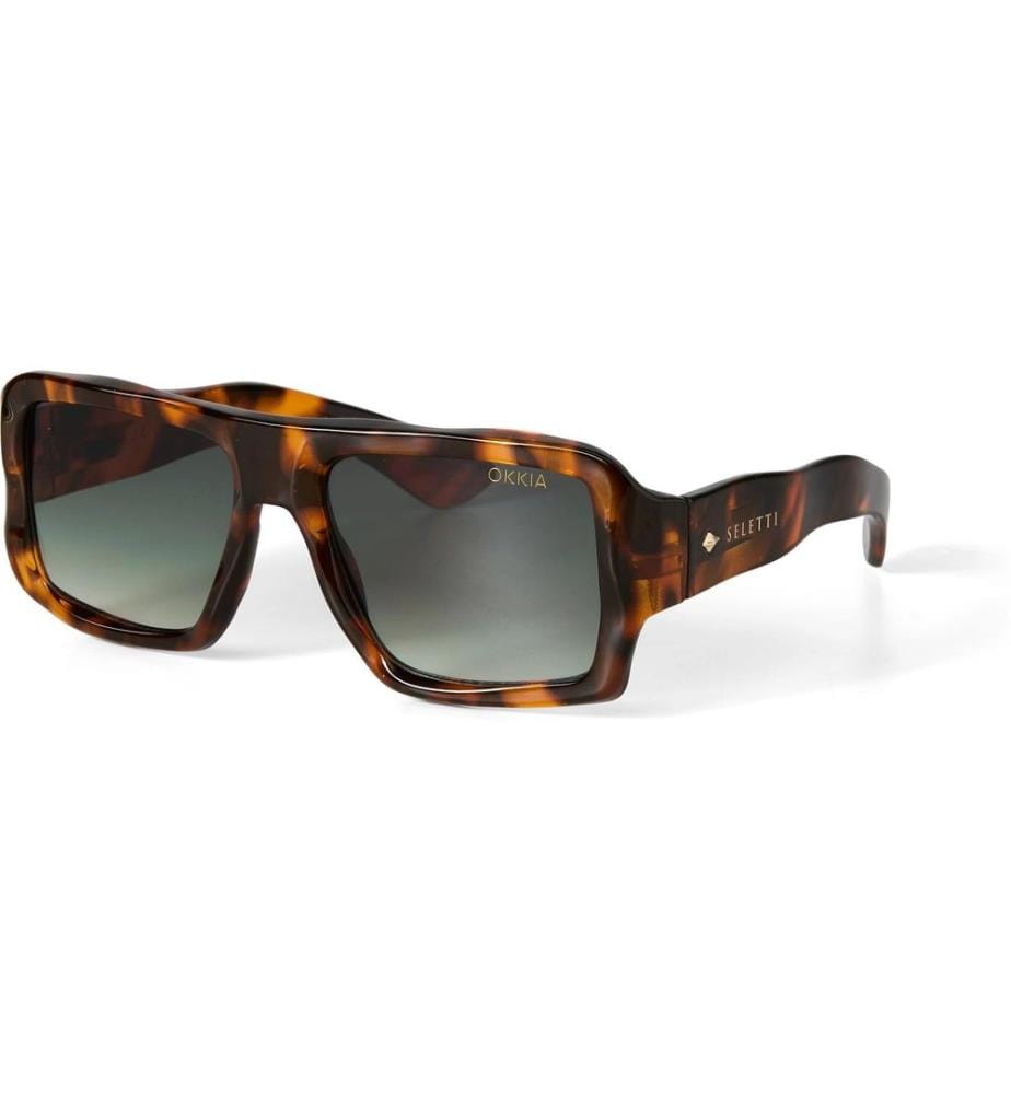 OKKIA - Lunettes de soleil Seletti Kansas Classic Havanna, Lentille verte
