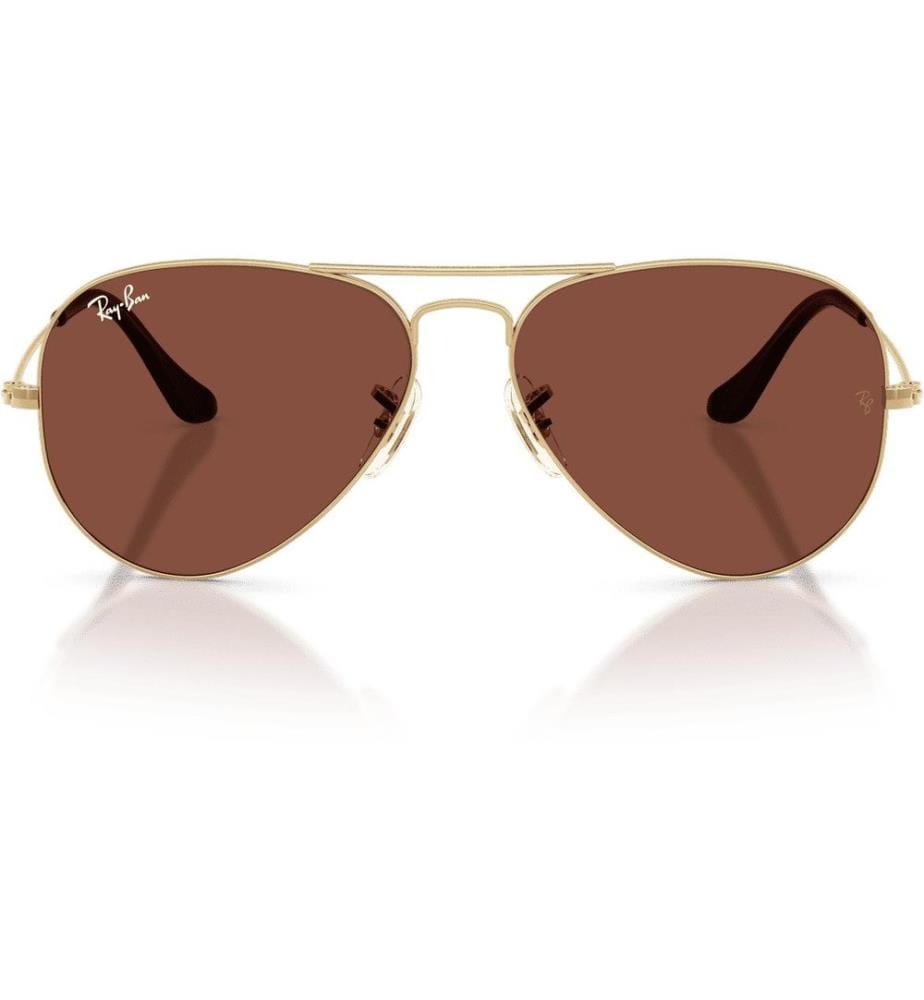 Ray-Ban Lunettes de soleil Aviator Large Metal Arista, Or/Rouge