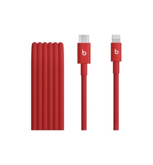 Apple Beats - USB-C auf Lightning gewebtes Kabel, rot, 1.5 m