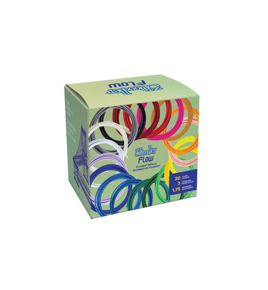 3Doodler 3D Pen Filament Flow Nachfüllpack 20 Farben x 3 m
