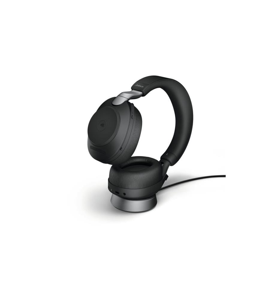 JABRA - Écouteurs Evolve2 85 Duo MS Noir, USB-C, avec station de chargement