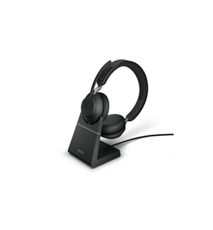 JABRA - Headset Evolve2 65 Duo MS Schwarz, USB-C, inkl. Ladestation