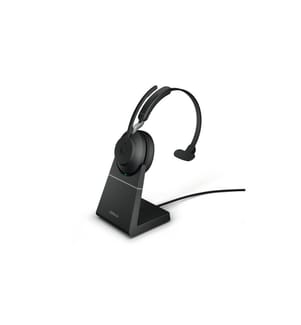 JABRA - Headset Evolve2 65 Mono UC Schwarz, USB-A, inkl. Ladestation