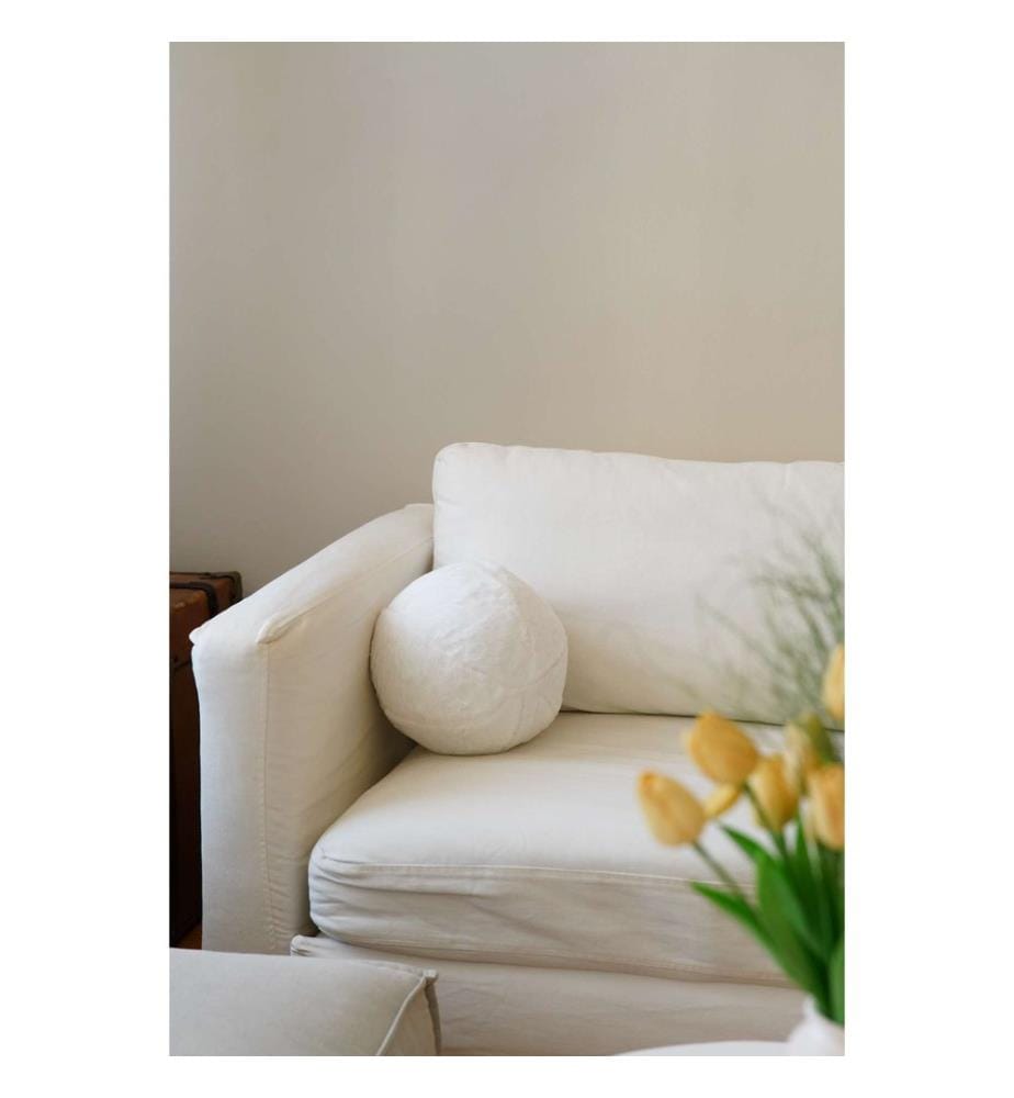 Coussin, blanc cassé, 75 % POLYESTER RECYCLÉ / 25 % POLYESTER