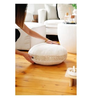 Dekokissen, Ecru, 75 % RECYCLED POLYESTER / 15 % POLYESTER / 10 % BAUMWOLLE