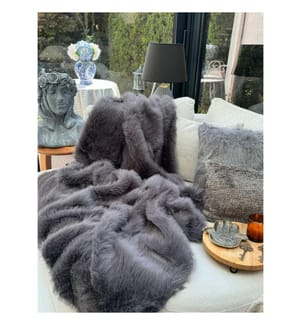 Sofaschal, Anthrazit, 100 % Polyester