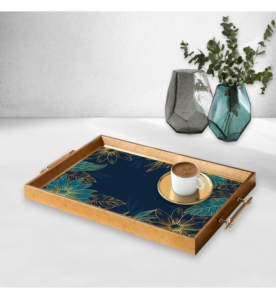Tablett, mehrfarbig, 100 % Glas