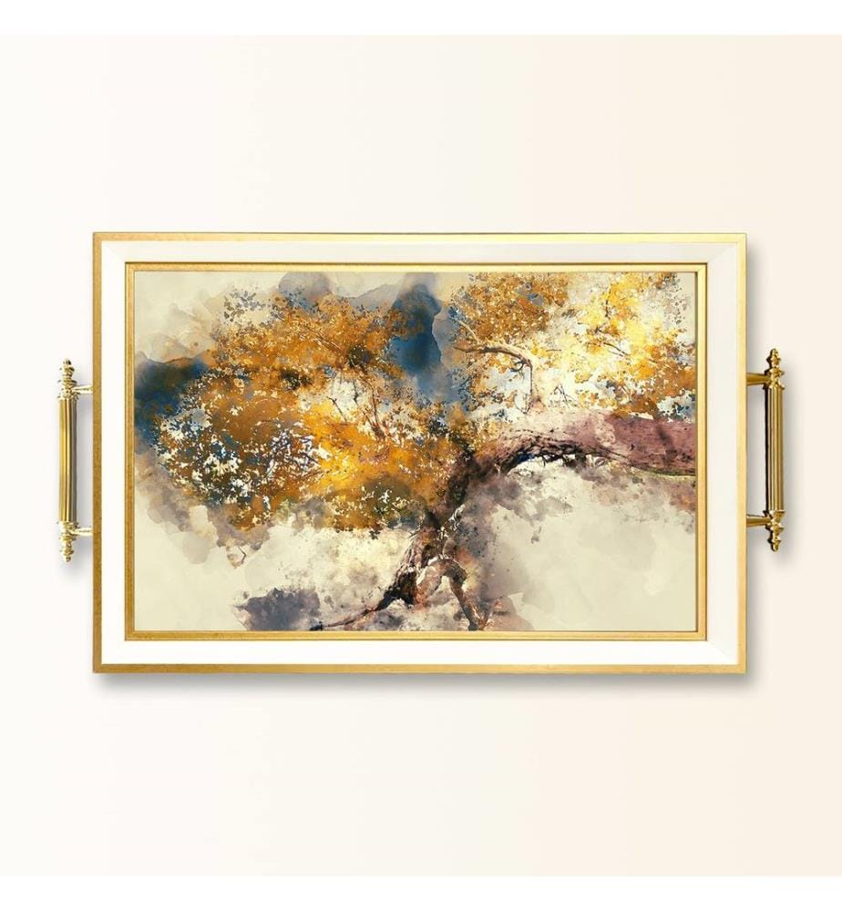 Tablett, mehrfarbig, 100 % Glas