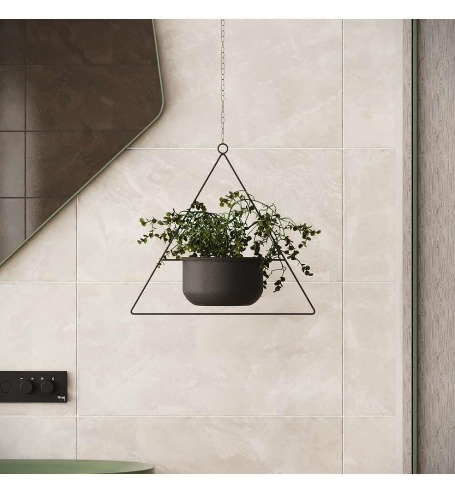 Pot décoratif, noir, 100% métal