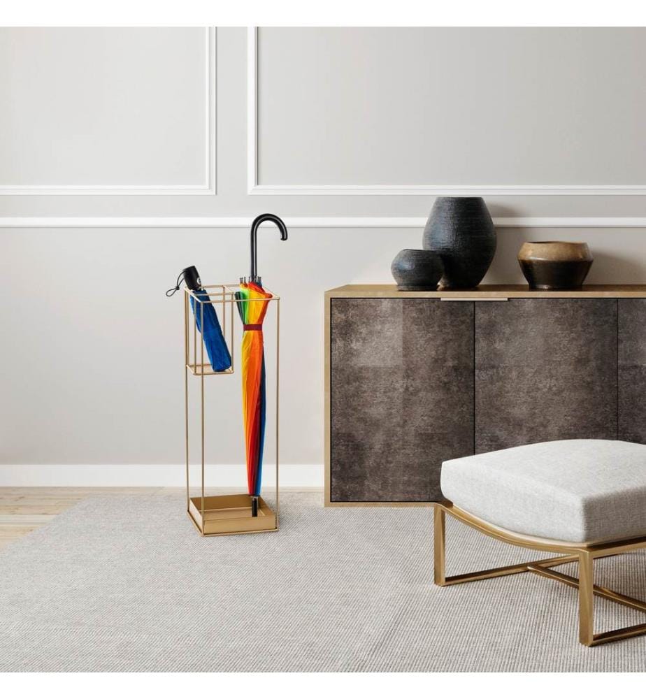 Porte-parapluies, doré, 100 % MÉTAL