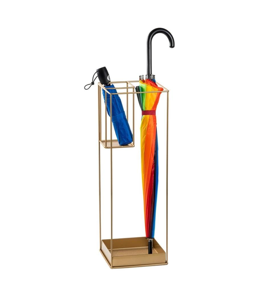 Porte-parapluies, doré, 100 % MÉTAL
