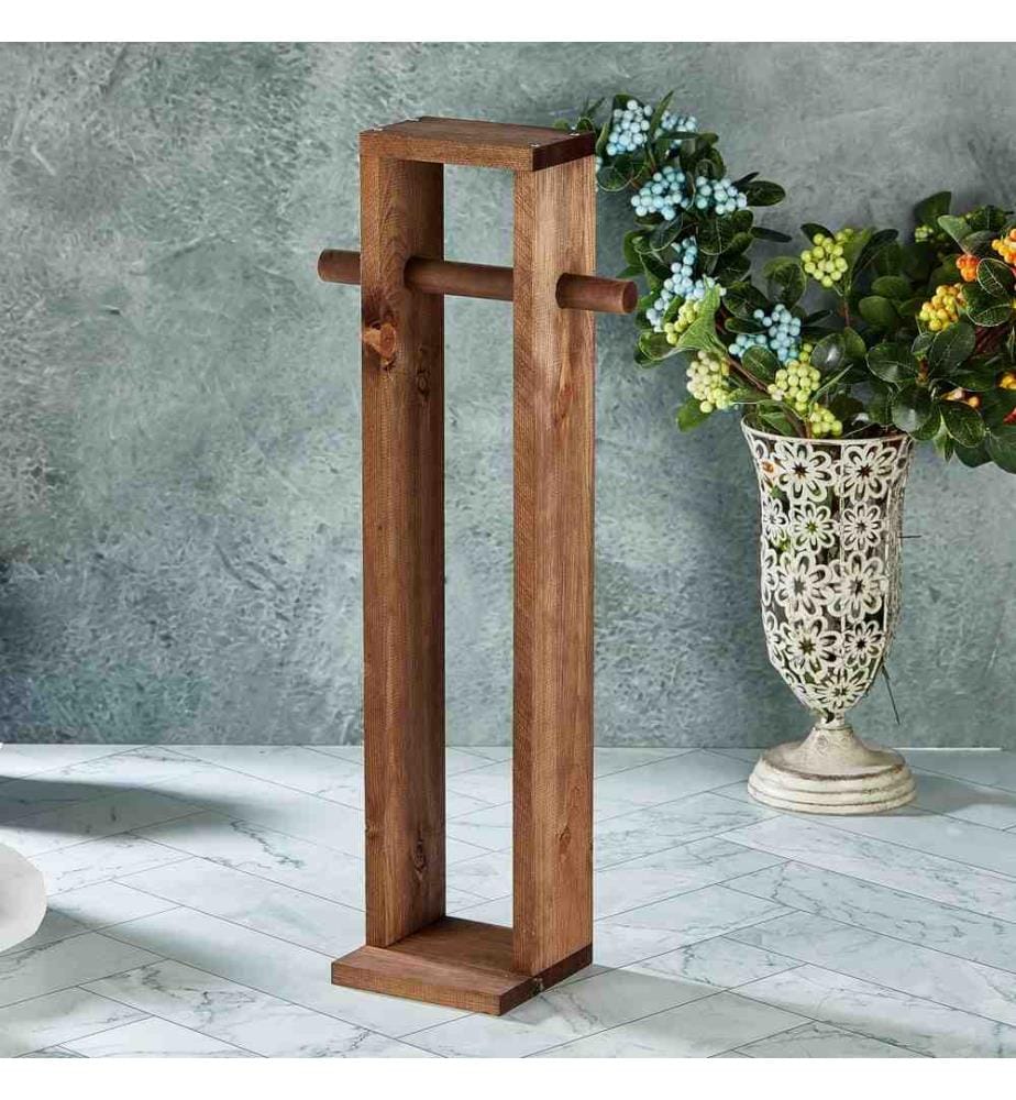 Toilettenpapierhalter, Natur, Toilettenpapieraufhänger, Holzkörper