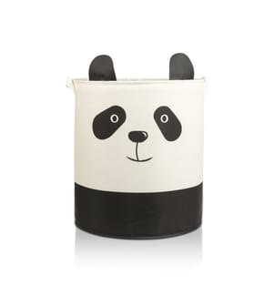 Felt Basket, Black, White, 100% POPLIN