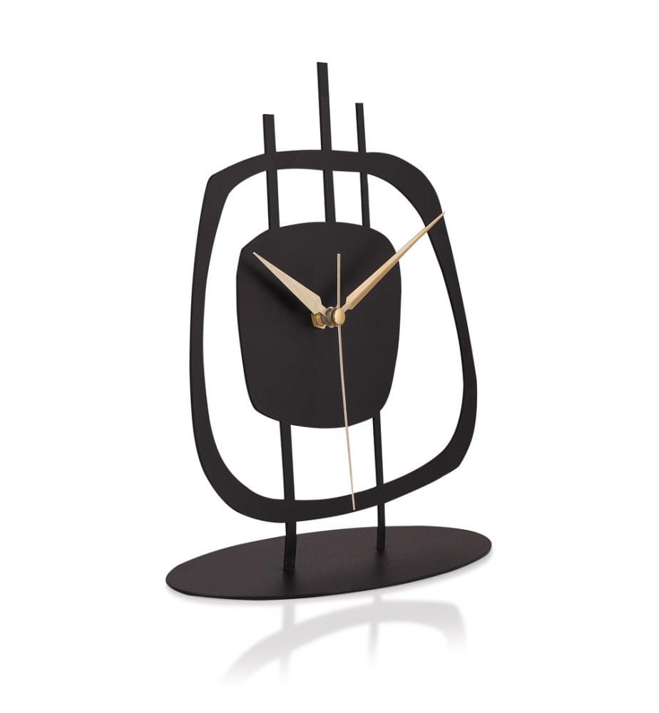 Decorative Clock, Black, 100% Metal