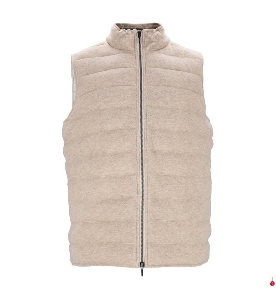 Padded Vest - Beige Melange