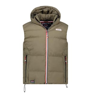 Vitoana Sleeveless Hooded Vest - Khaki