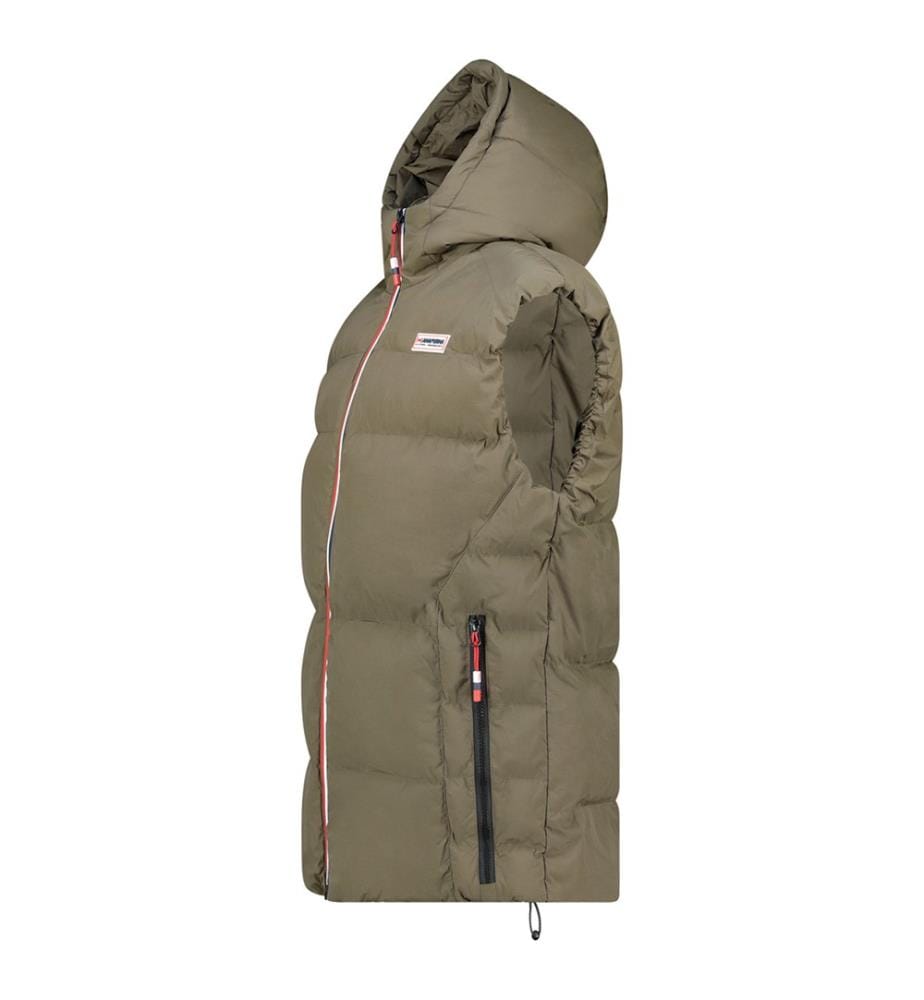 Vitoana Gilet senza maniche con cappuccio - Khaki