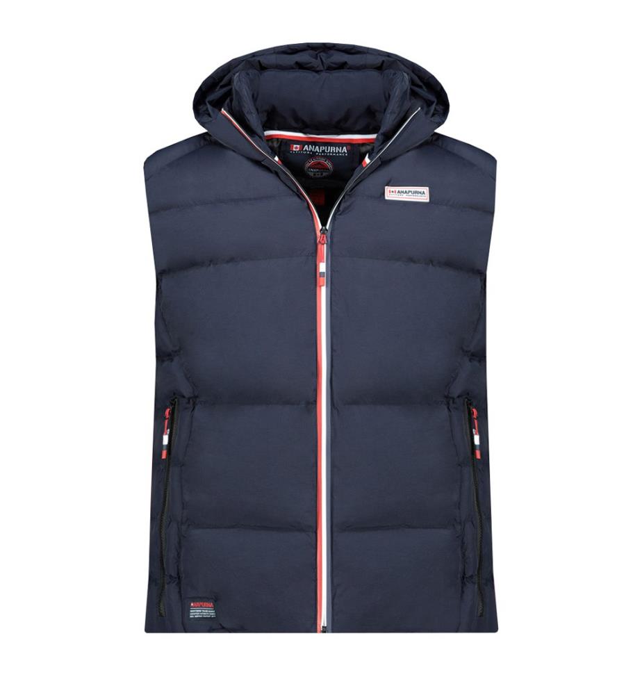 Vitoana Gilet senza maniche con cappuccio - Blu navy