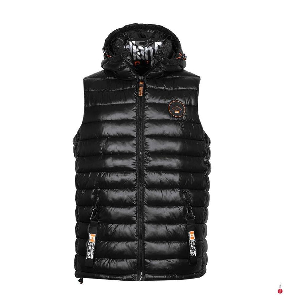 Sleeveless Quilted Jacket - Black