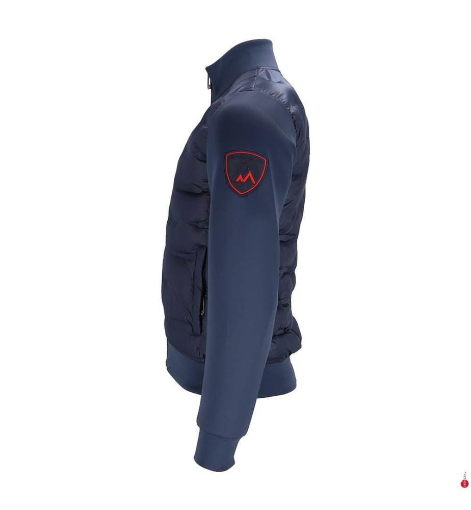 Bi-material jacket - Navy
