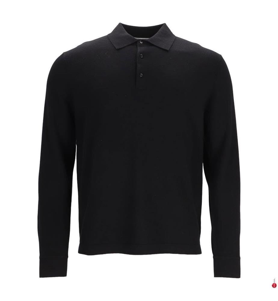Polo a maniche lunghe - Nero