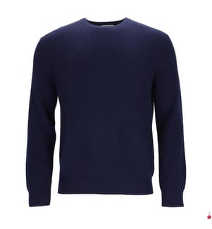Pullover a girocollo con motivo a coste inglesi in lana di cachemire ultrasoft - Marina