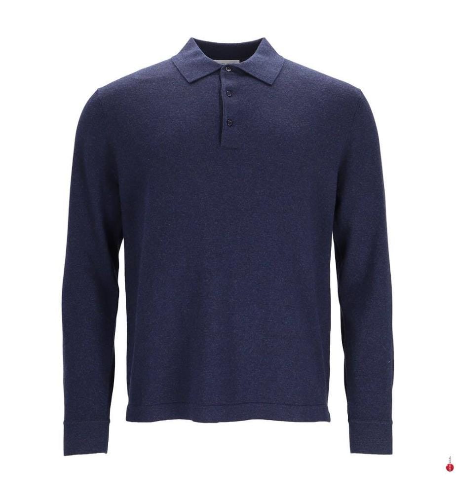 Polo a maniche lunghe - Blu scuro