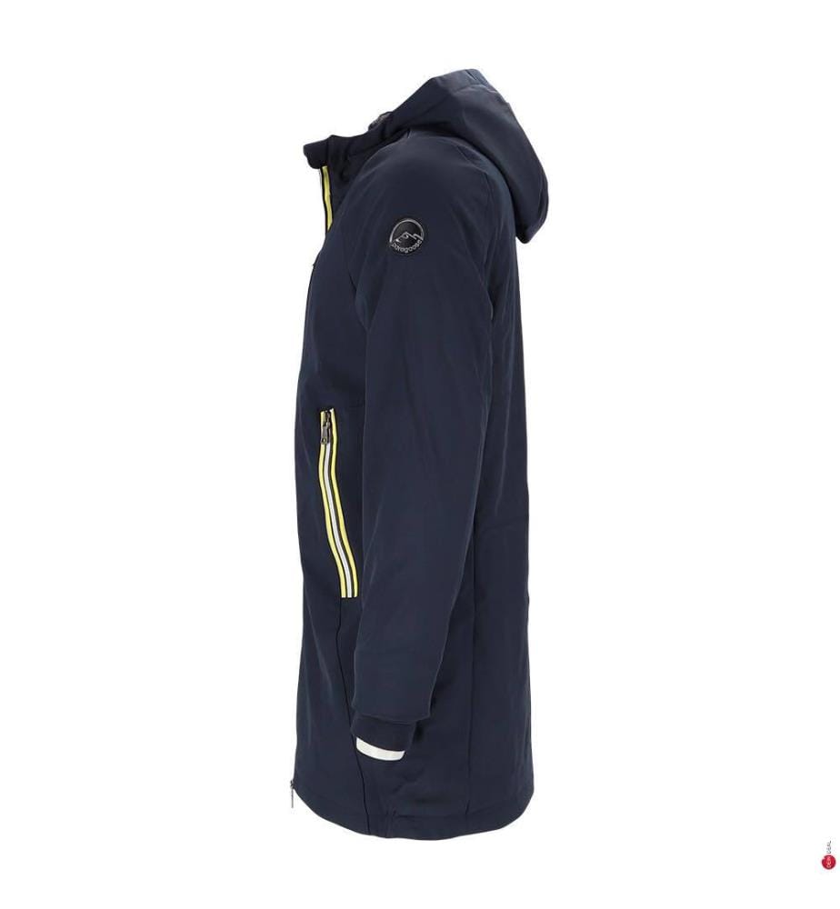 Google - Giacca con cappuccio e zip lunga - Blu navy