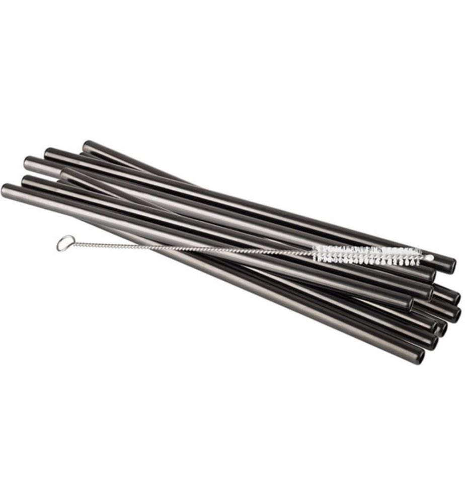 APS - Strohhalm 11er-Set, 21.5 cm, Anthrazit