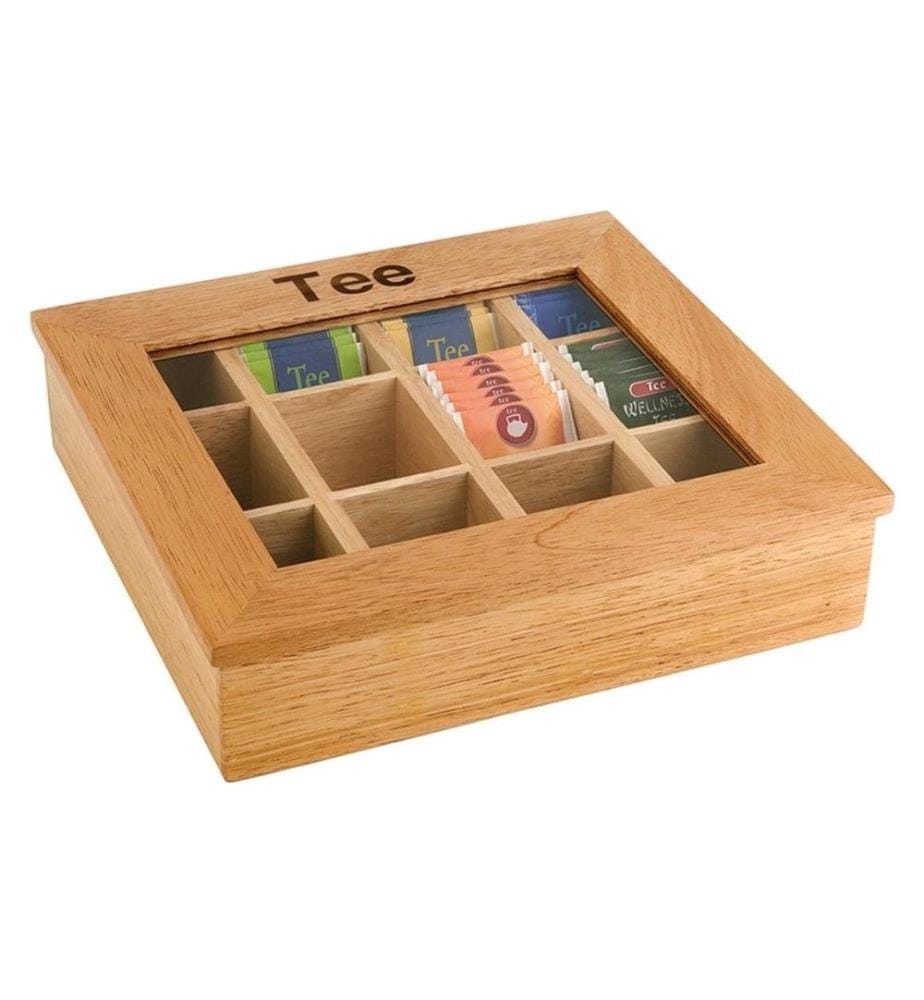 APS - Teebox mit 12 Kammern Hellbraun
