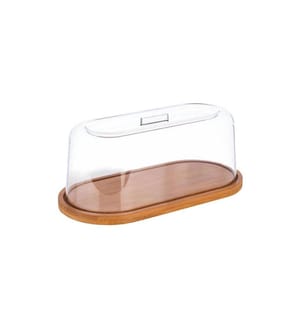 APS - Servierplatte Tablett mit Haube 2-teilig, 28 x 14 x 11.5 cm