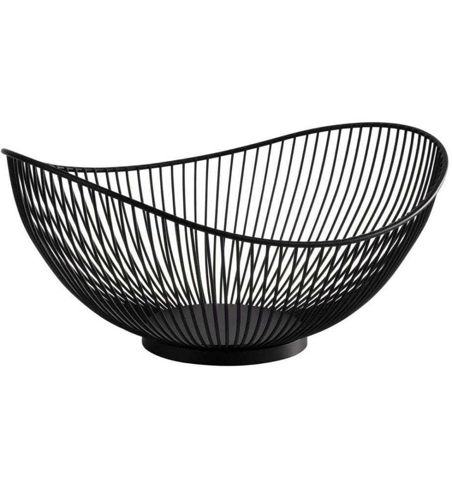 APS - Früchtekorb Früchtekorb SVART 9.5 x 25.5 x 13.5 cm, Schwarz