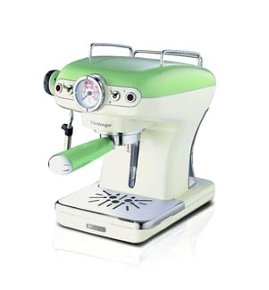Percolateur - Vintage - vert Maxi-Cappuccino, cuillère à mesurer et presse-café