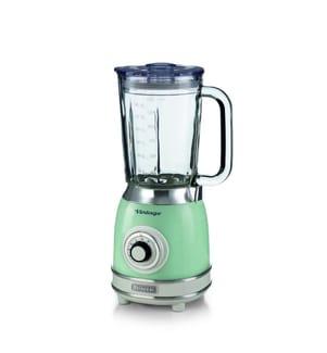Frullatore - Vintage - Verde 4 lame in acciaio inox, 4 livelli+impulsi
