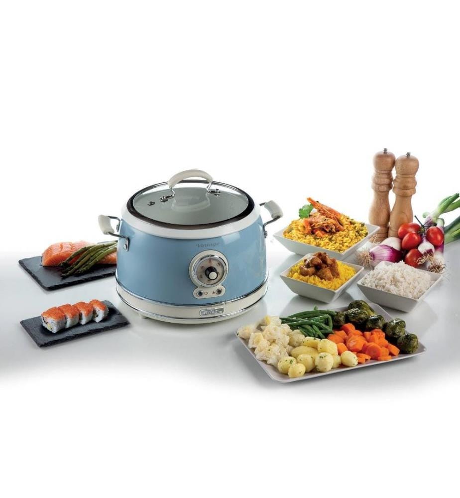 Cuiseur à riz - Vintage - Bleu 1,8L (10 tasses), 650 W