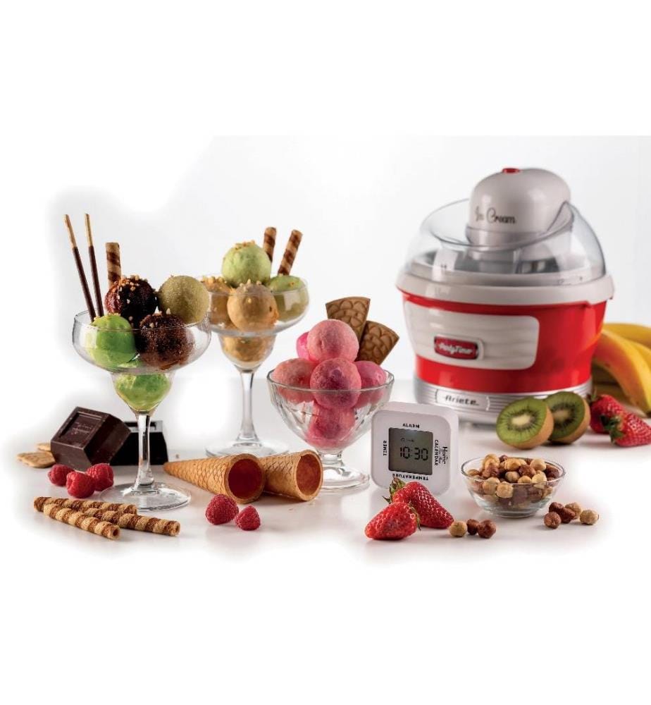 Machine à crème glacée - Party Time - Glace rouge, sorbets et yaourts, double isolation
