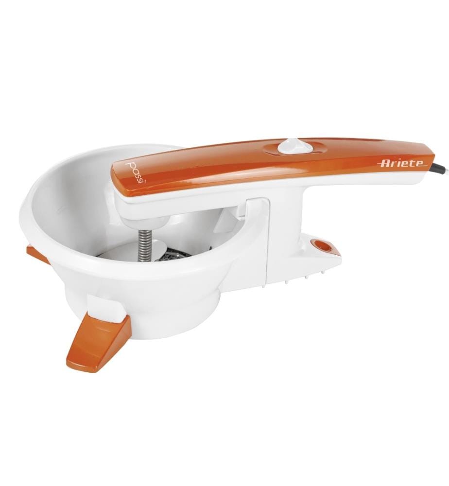 Electric blender 3 interchangeable stainless steel discs, 3 hole sizes.