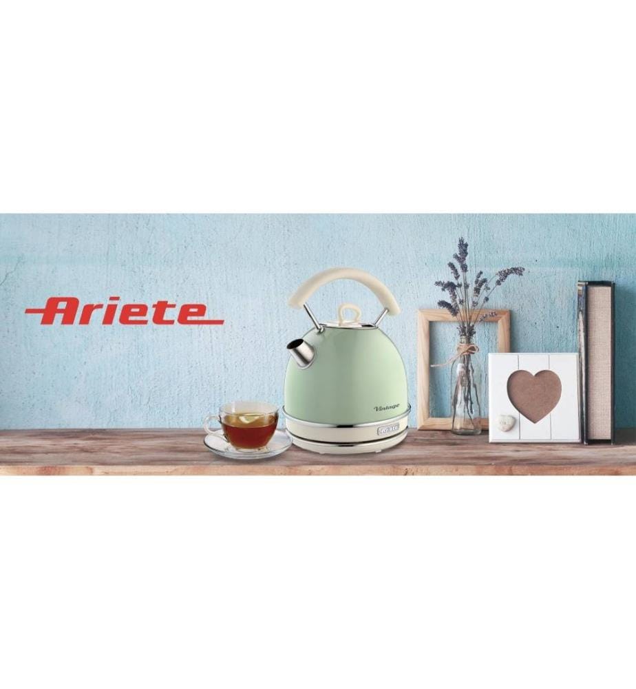 Bouilloire - Vintage - Vert Arrêt automatique, capacité 1.7l, filtre anti-calcaire