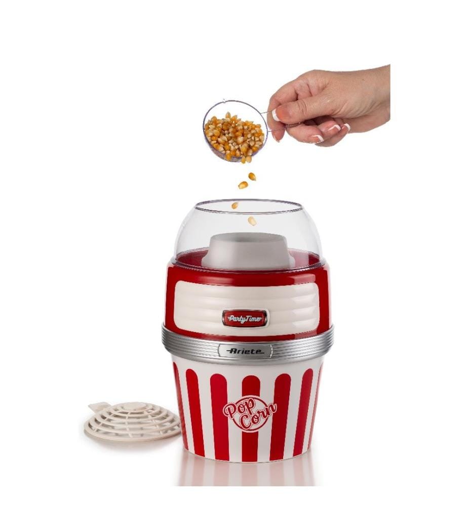 Machine à pop-corn - Party Time - rouge Cuisson à air chaud, tasse incluse