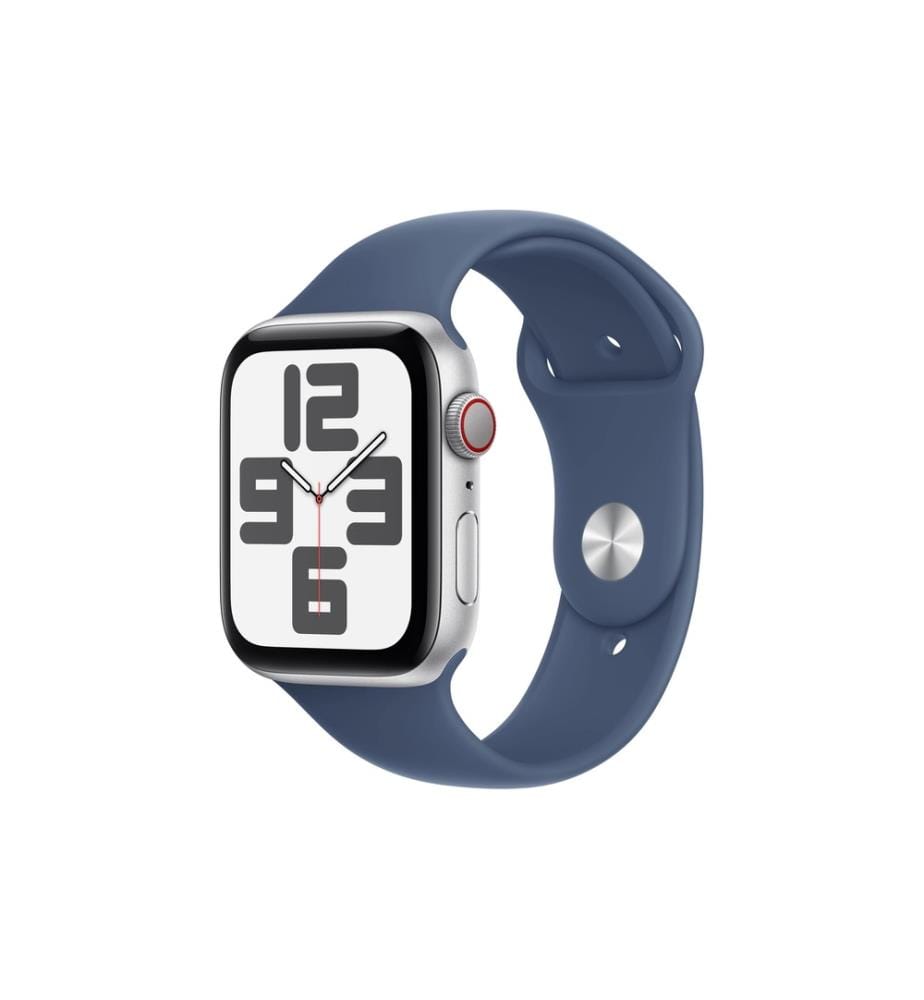 APPLE - Watch SE 2024 44 mm LTE Silver Denim Sport Band S/M