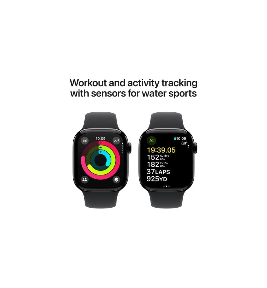 APPLE - Watch Series 10 42 mm LTE Alu Jet Black Sport S/M