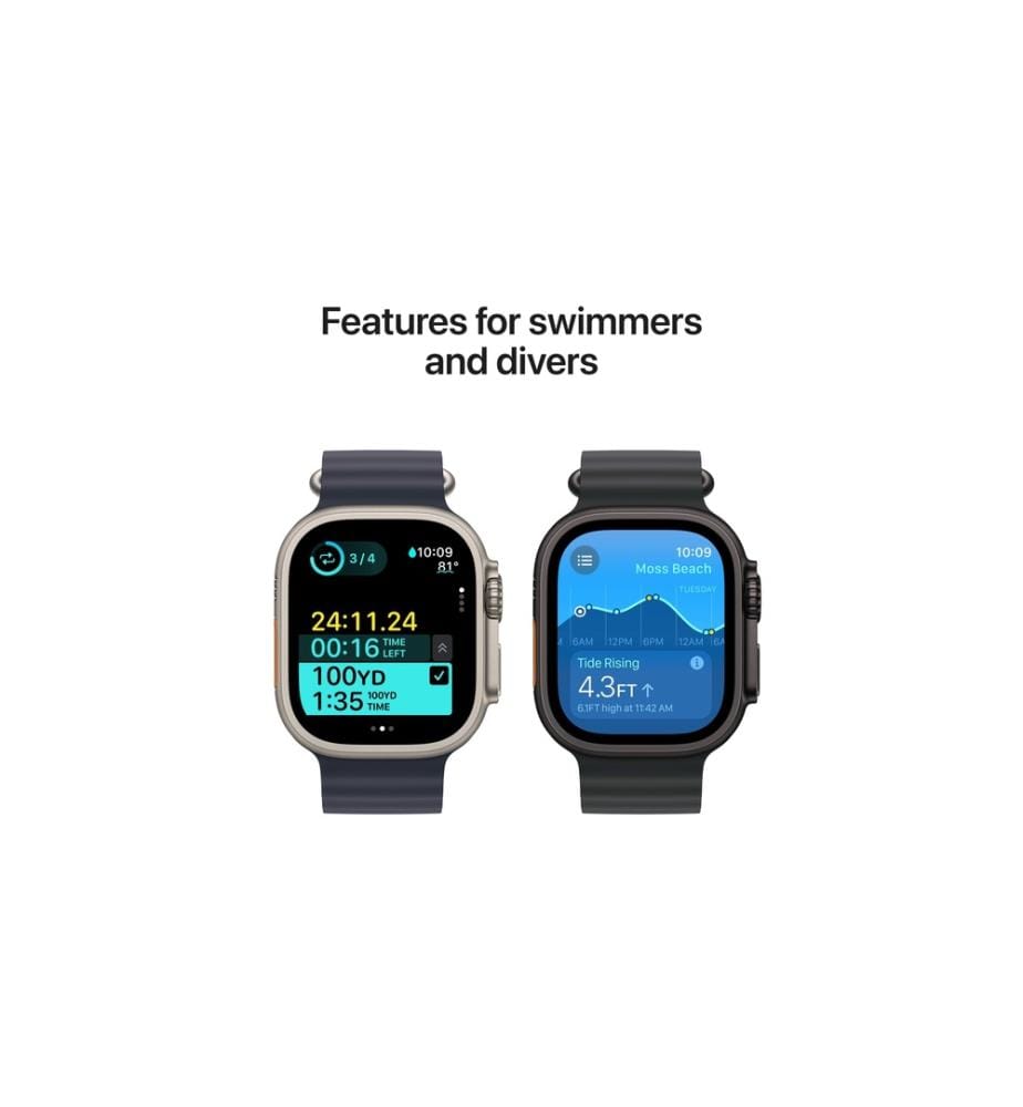 APPLE - Watch Ultra 2 Natural Titanium Trail Loop bleu M/L