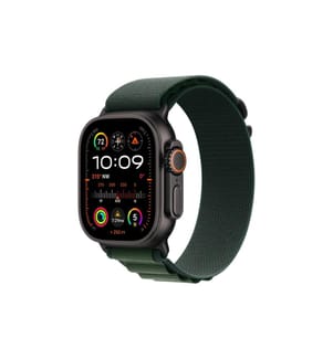 APPLE - Watch Ultra 2 Black Titanium Alpine Loop Dunkelgrün Large