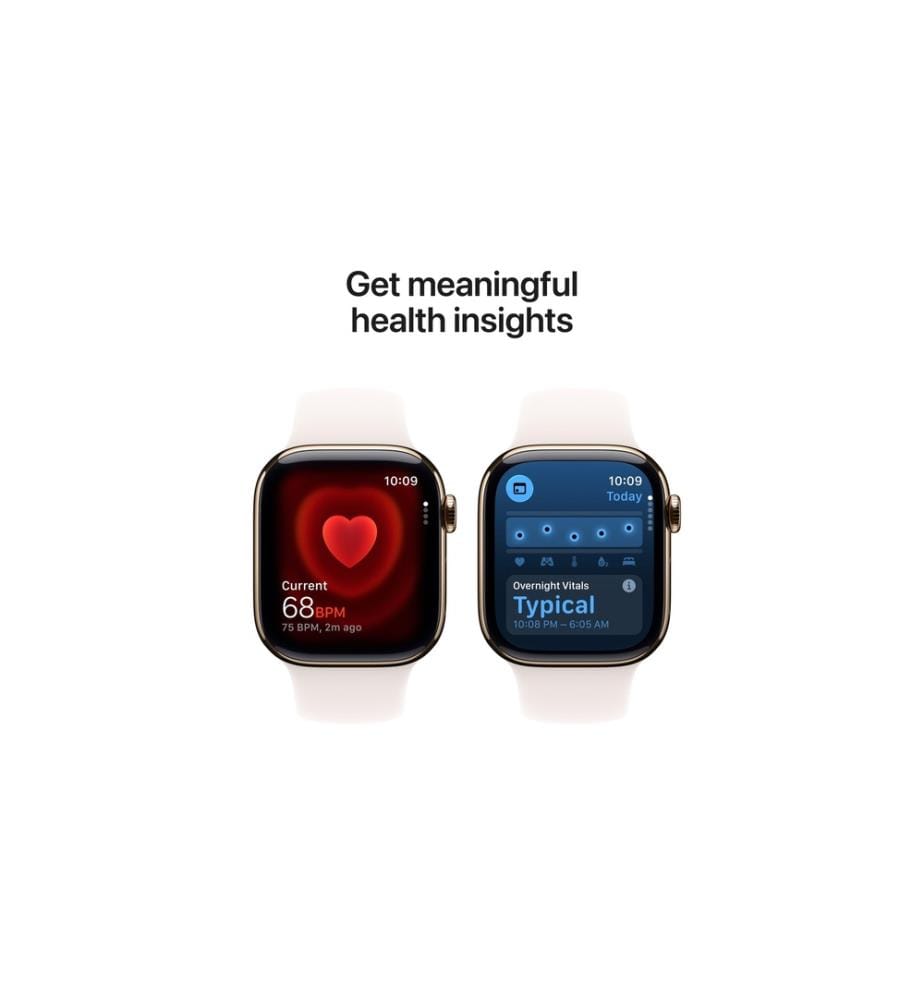 APPLE - Watch Series 11 42 mm LTE Gold Titanium Light Blush S/M