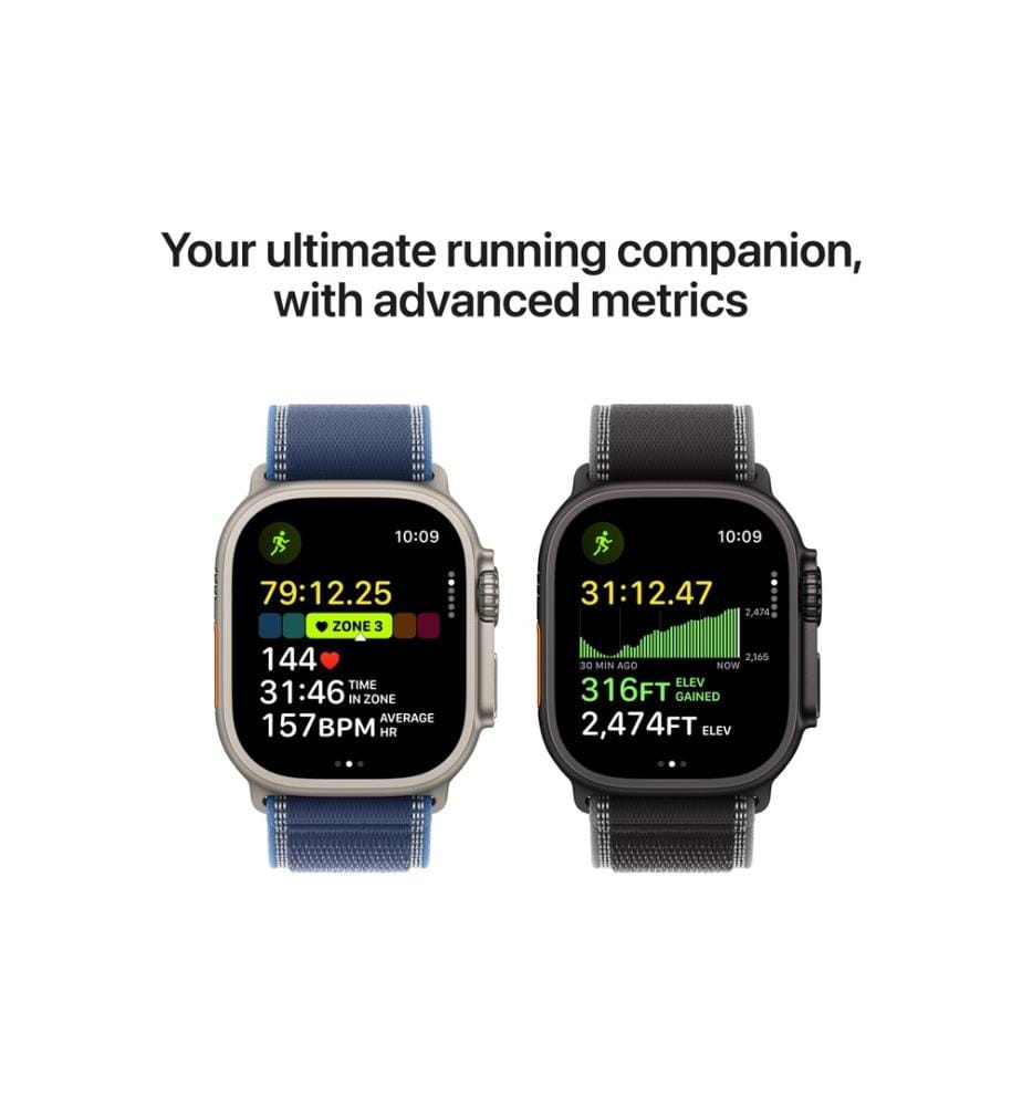 APPLE - Watch Ultra 3 Natural Titanium Blue/Bright Trail Loop M/L